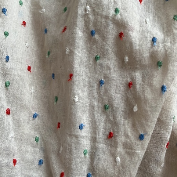 THE GREAT polka dot puff short sleeve top Sz. 0/XS - Picture 5 of 6